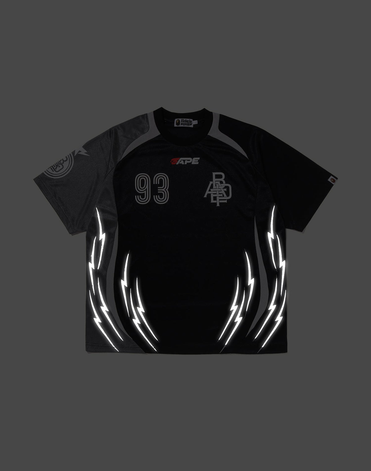 APA FRAME PATTERN MULTI LOGO RELAXED FIT FOOTBALL JERSEY MENS