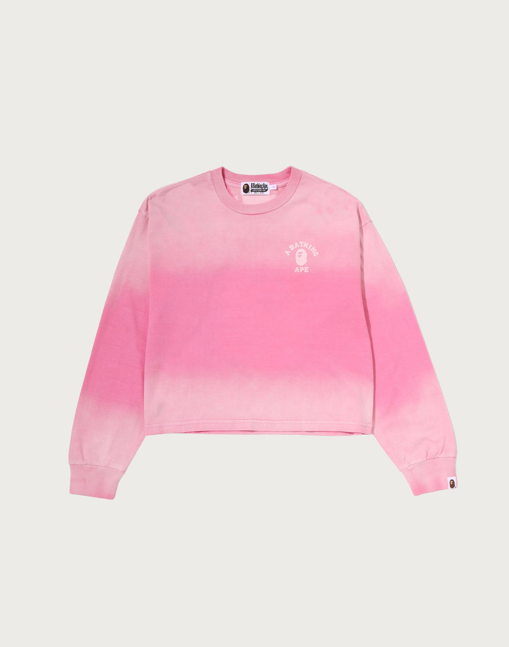 COLLEGE BOXY CROPPED LS TEE LADIES