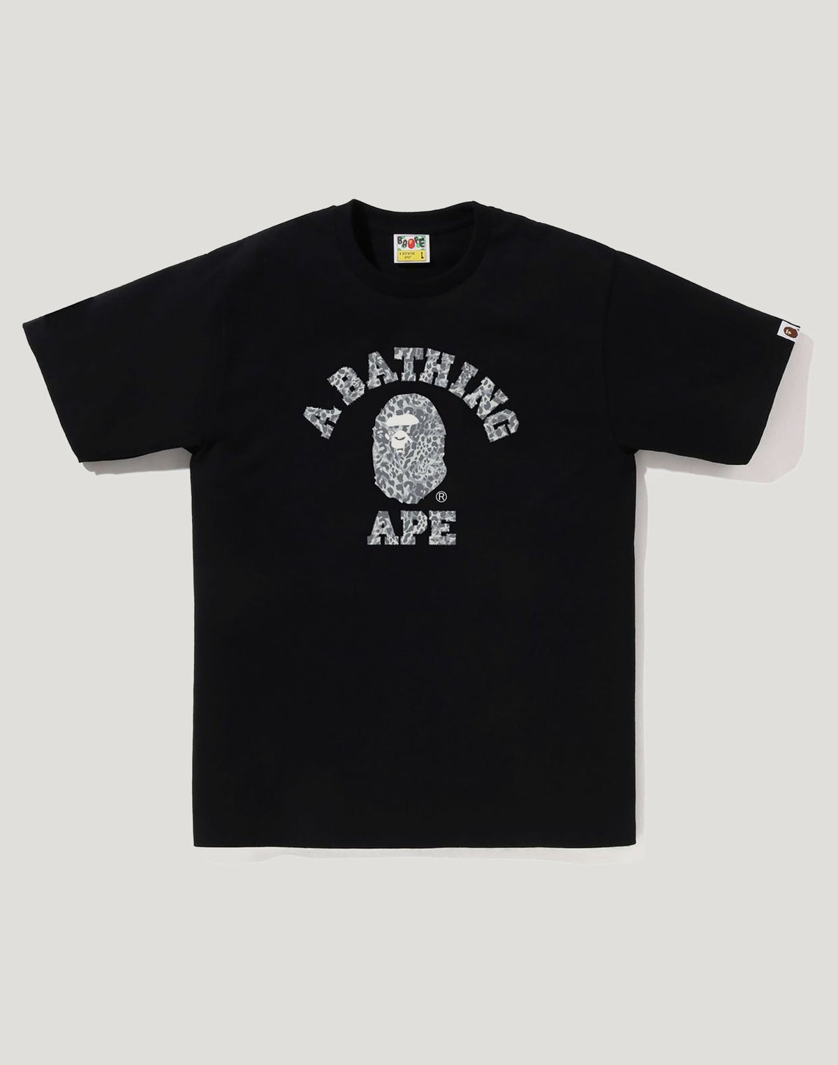 WILD LEOPARD PATTERN COLLEGE TEE MENS