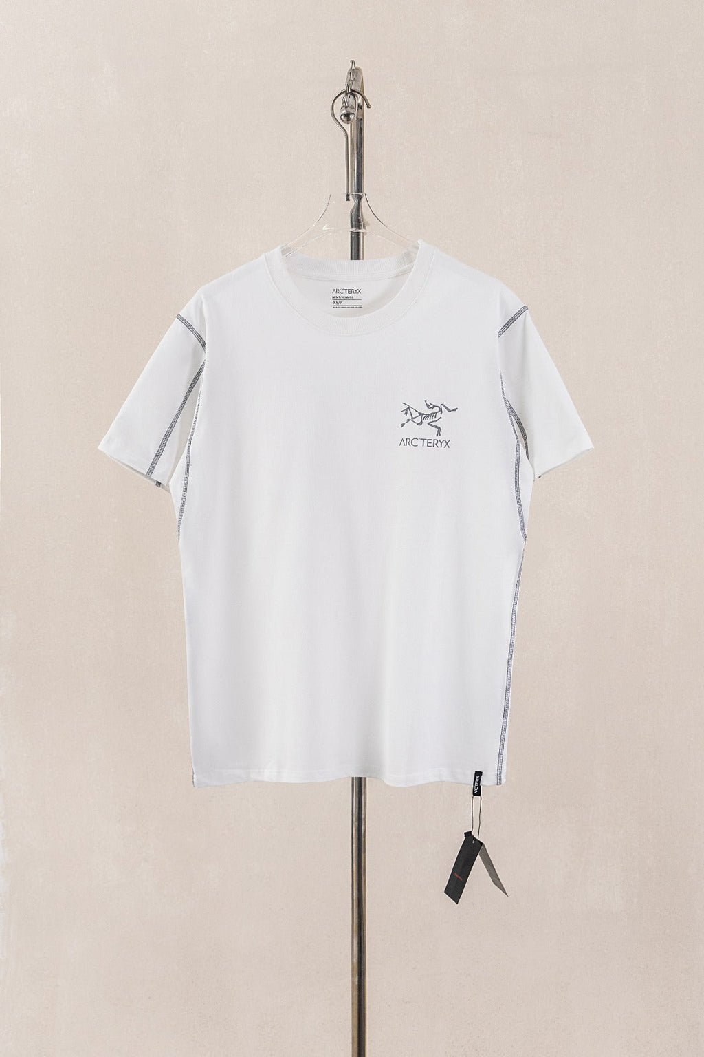 Arc'teryx Contrast Stitch Detail Bird Logo Short Sleeve Tee, Casual Daily Top
