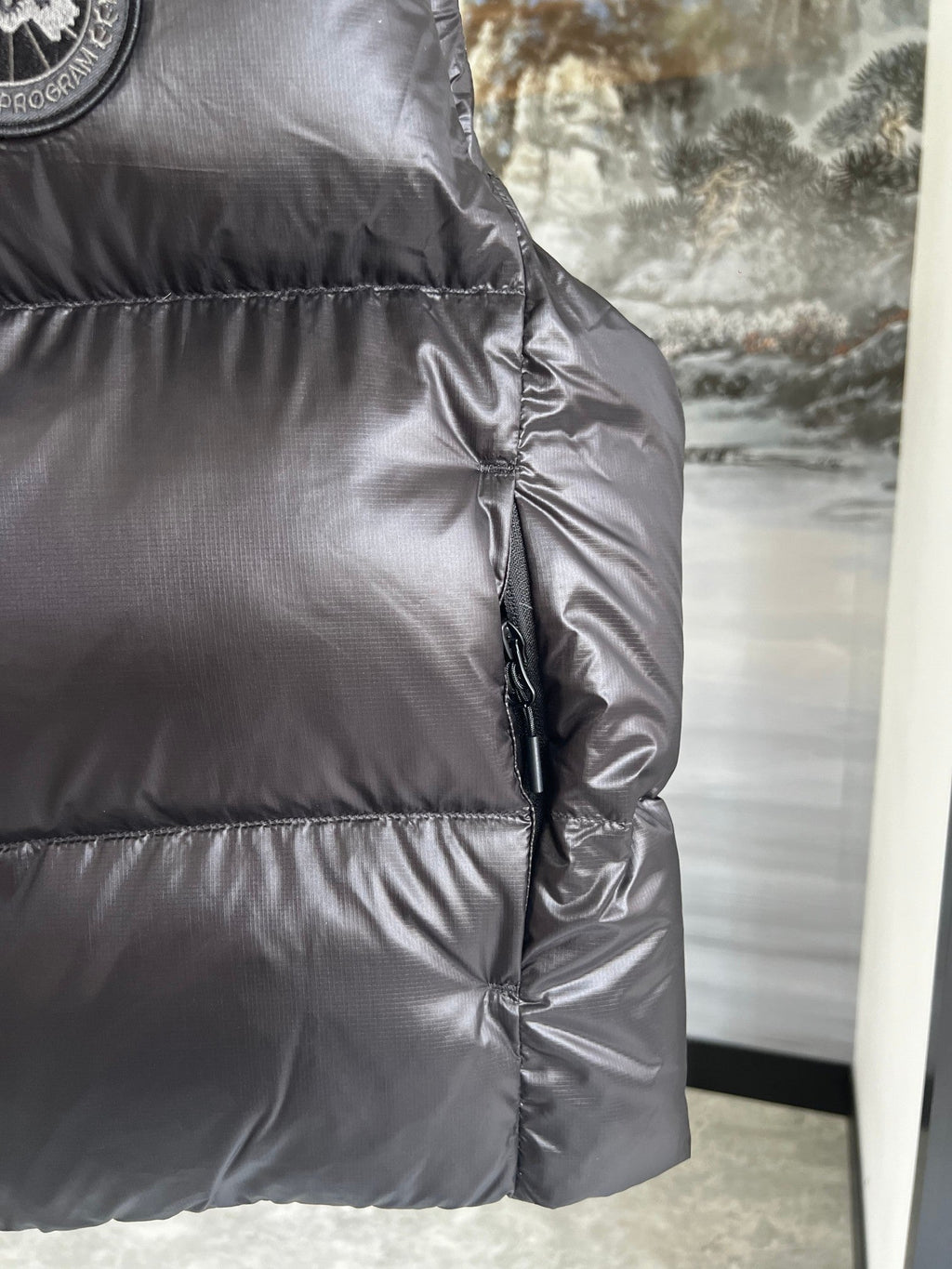 Canada Goose Arctic Program Charcoal Glossy Down Vest