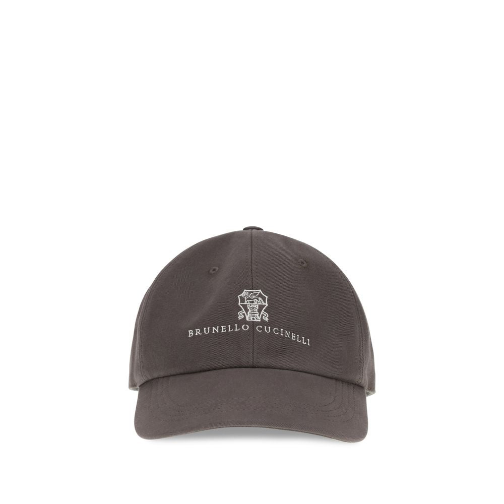Brunello Cucinelli Brown Cotton Baseball Cap