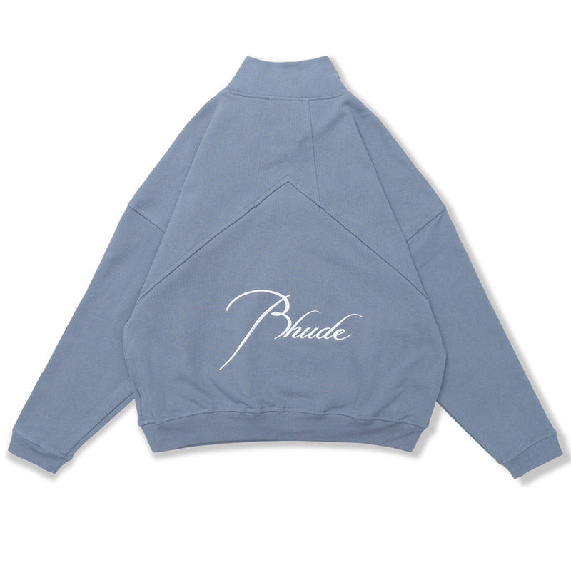 RHUDE embroidered slogan logo sweatshirts