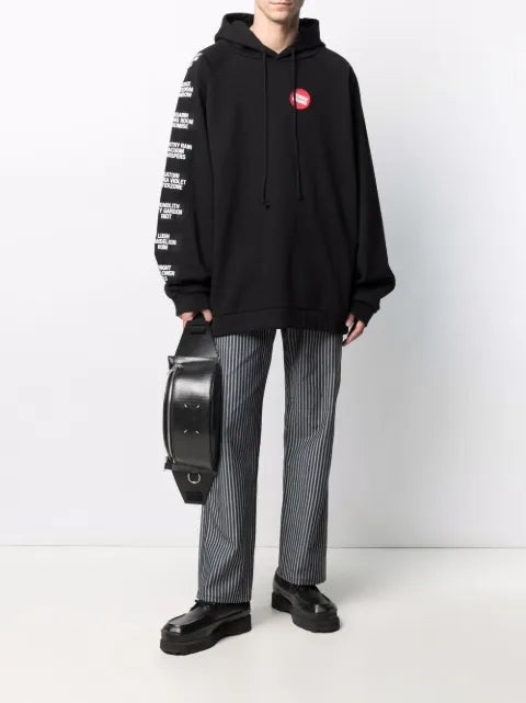 Raf Simons oversized patch-embellished hoodie