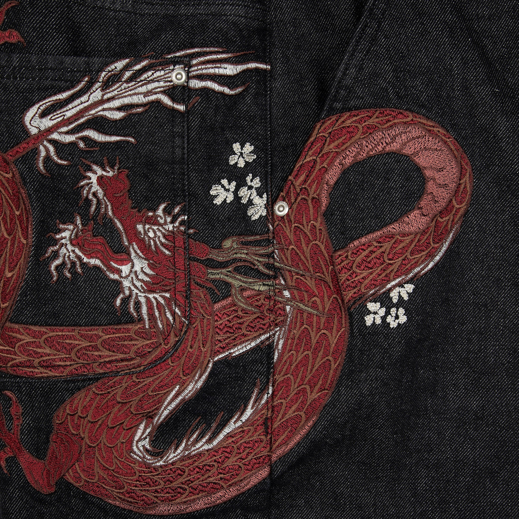 "yakuza" raw Denim black