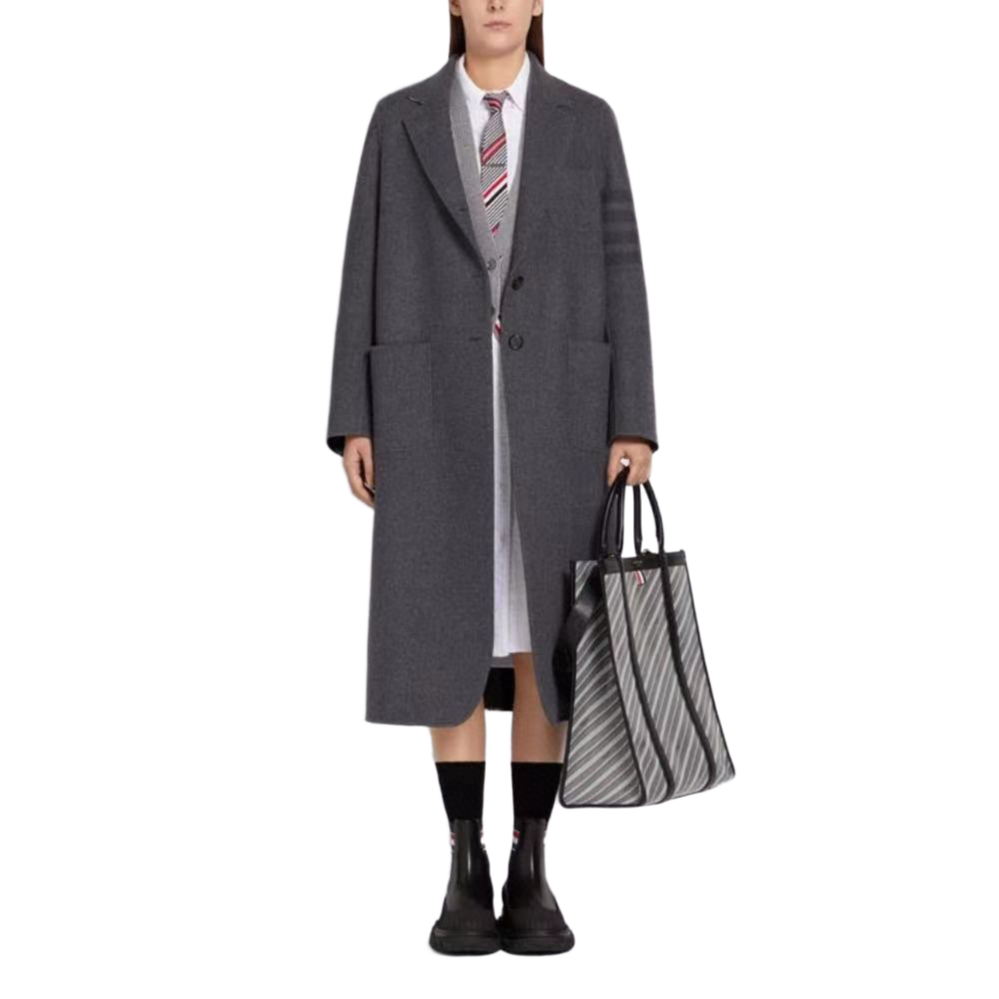 Unisex long wool coat | Thom Browne