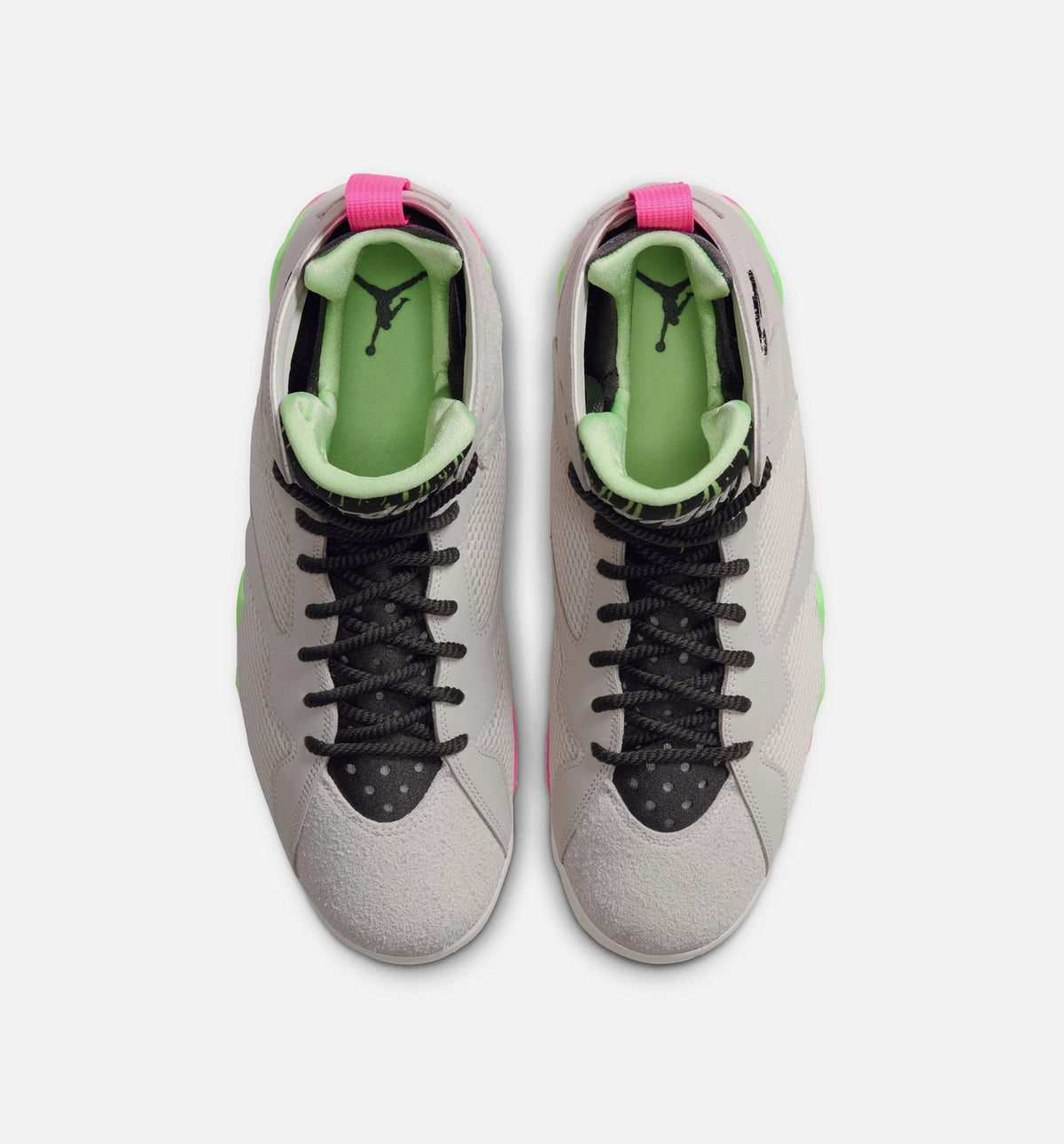 Air Jordan 7 Retro Tennis Day Men's Lifestyle Shoes - Phantom / Lime Blast / Pink Blast