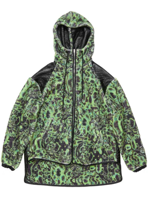 Acne Studios printed fleece hooded jacket