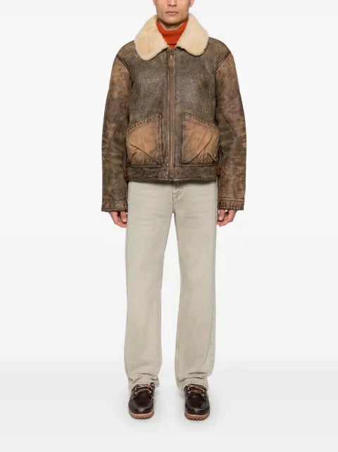 Polo Ralph Lauren shearling-trim bomber jacket