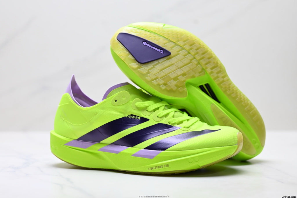 Adidas K81801650 Unisex Running Shoes - 2 Colorways incl. Purple/Beige & Neon Green/Purple