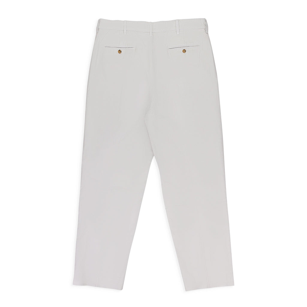 OFF-WHITE DOUBLE PLEATED TROUSERS