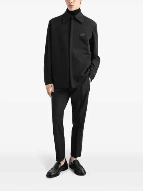 Dolce & Gabbana logo-plaque shirt jacket