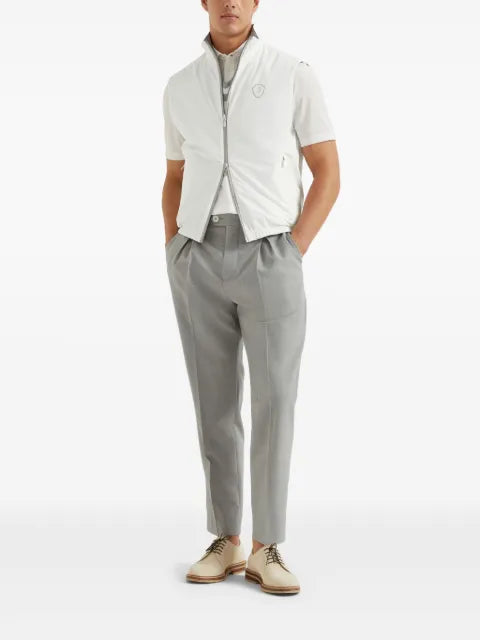 Brunello Cucinelli cotton knit vest with logo