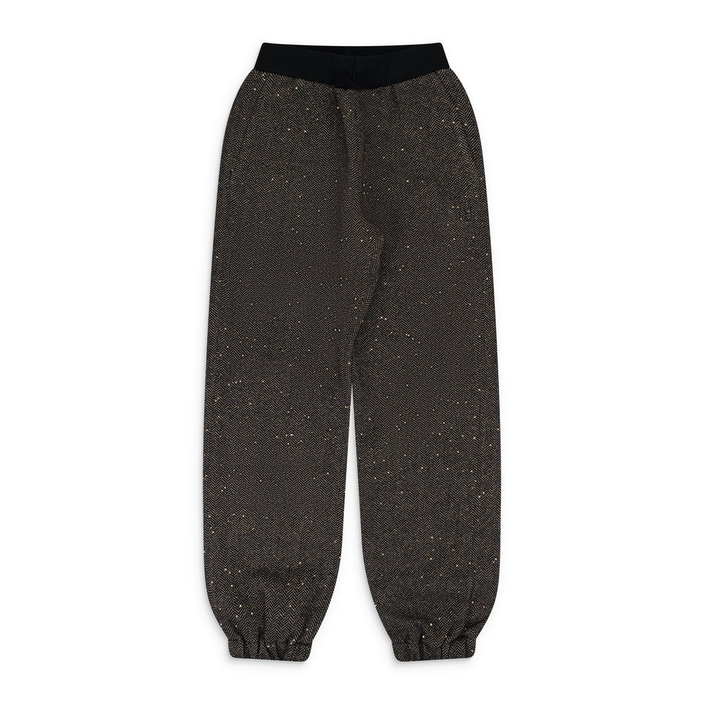 Black Sand Herringbong Sequins Sweatpants