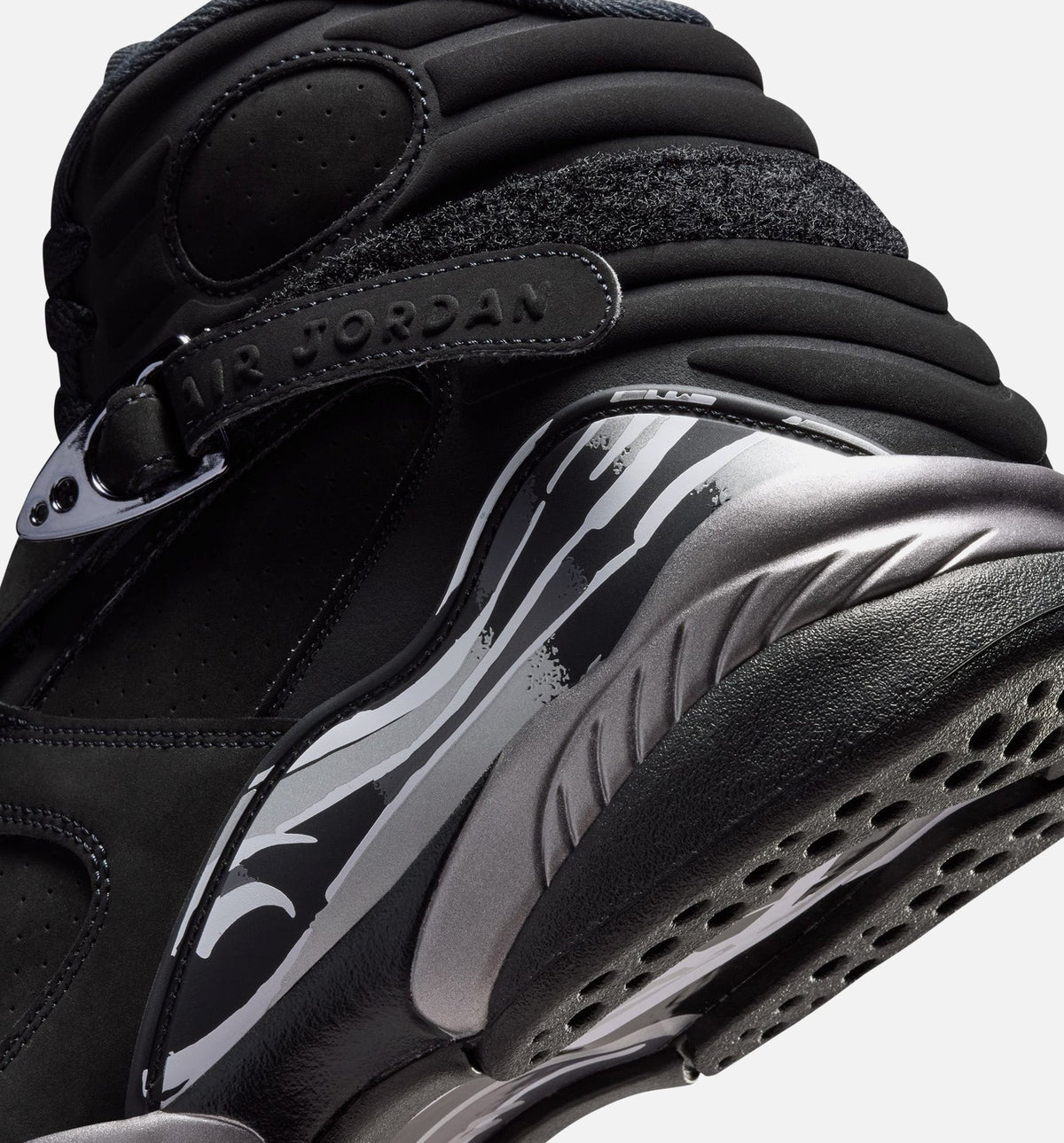 Air Jordan 8 Retro "Chrome Black and Light Graphite" Men's Shoe – Black/White/Light Graphite