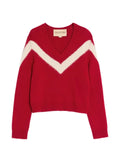 Valentino Garavani Inlaid V chevron bow-detail sweater