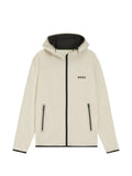 BOSS active stretch-gabardine zip-up hoodie with thermoregulating technology