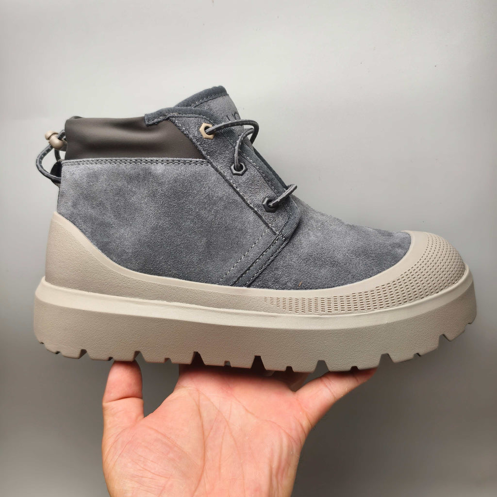 Light Grey High-Top Trendy Casual Sneakers — New Arrival | In Stock