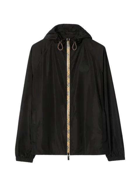 Burberry contrasting-trim hooded jacket