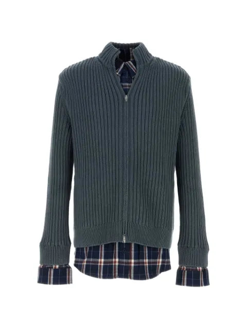 Balenciaga zip-fastening ribbed cardigan