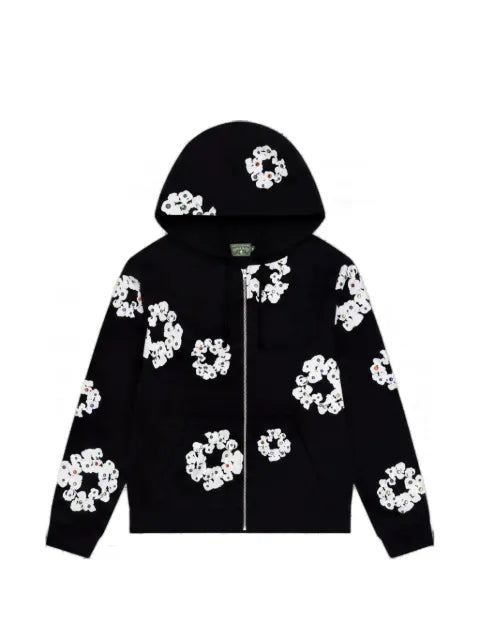 Denim Tears Cotton Wreath rhinestone-studded hoodie