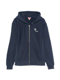Kenzo flower-embroidered zip-up hoodie