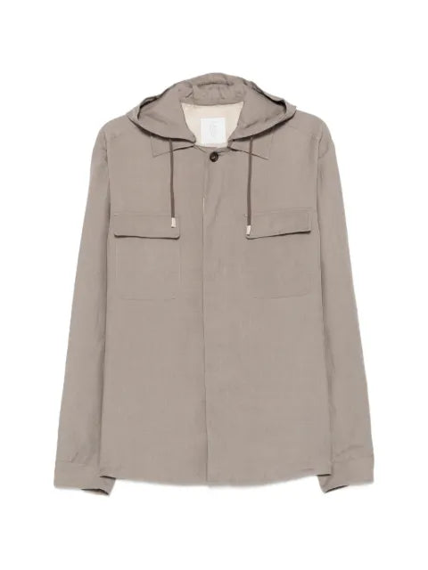 Eleventy hooded flap-pocket jacket