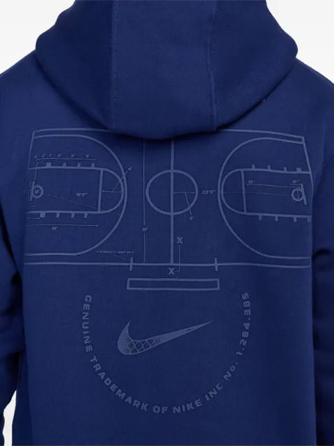 Nike Club logo-print hoodie