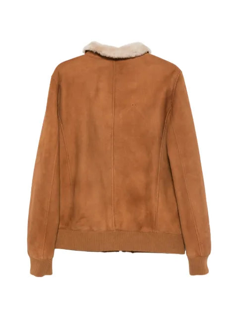 SERGIO MORETTI FIRENZE shearling-collar jacket