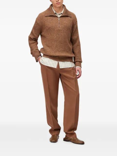 RETORI ribbed zip-up sweater