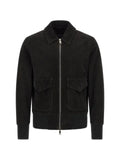 Giorgio Brato suede-finish zip-up jacket