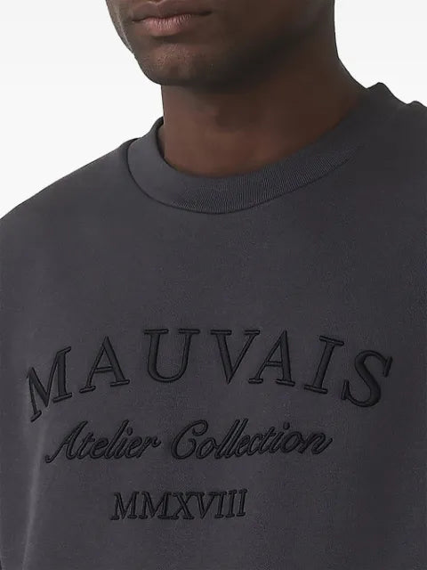 MAUVAIS logo-embroidered sweatshirt