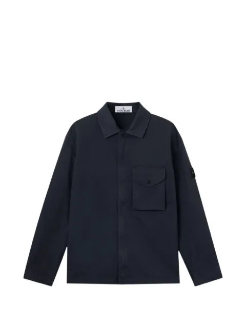 Stone Island Compass-patch pocket-detail shirt jacket