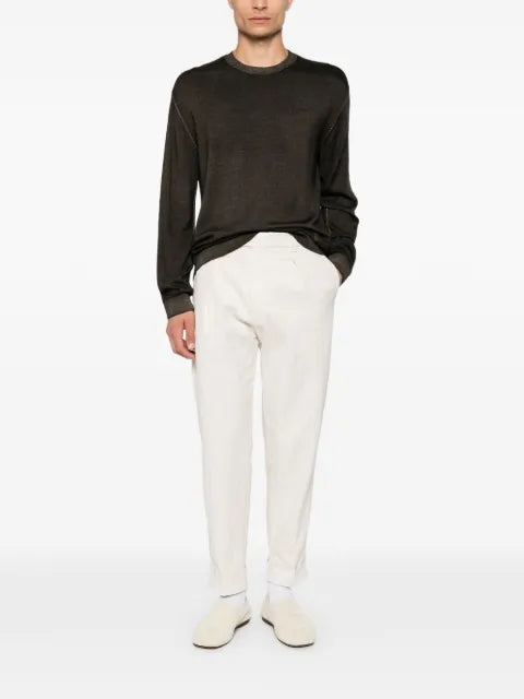 Emporio Armani ribbed-trim wool sweater