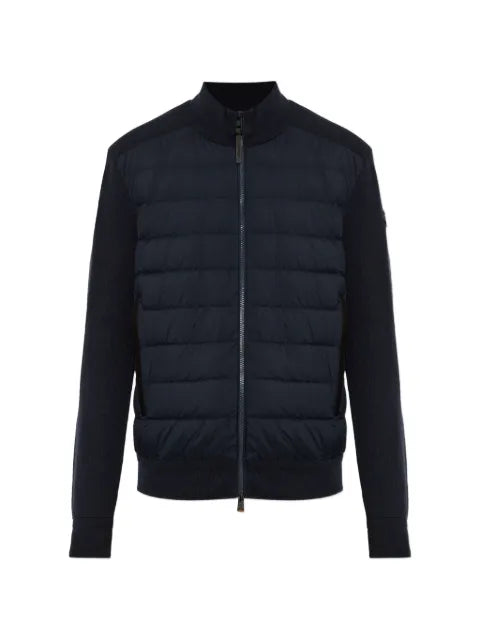 Moncler wool & cashmere blend padded zip-up cardigan