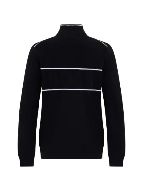 BOSS quarter-zip logo-print sweater