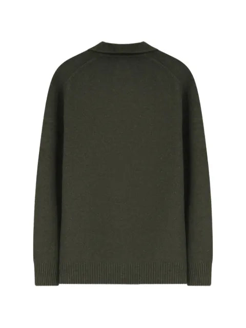 Vince button-fastening notched-lapel cardigan