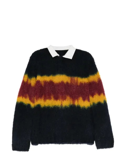sacai tie-dye knitted sweater
