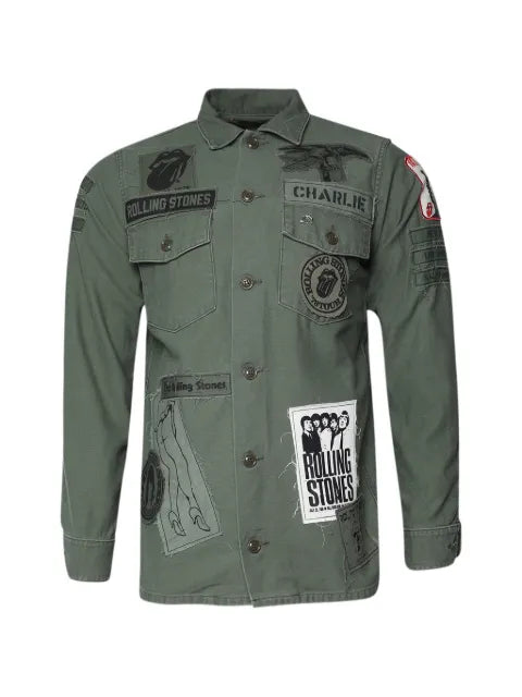 MadeWorn Rolling Stones patch-detail military jacket
