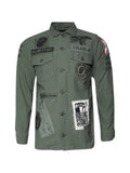 MadeWorn Rolling Stones patch-detail military jacket