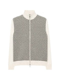 Tombolini houndstooth-pattern zip-up jacket