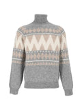 Peserico geometric-pattern roll-neck sweater