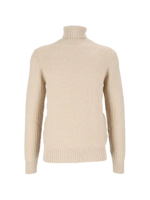 Circolo 1901 basket-weave turtleneck sweater