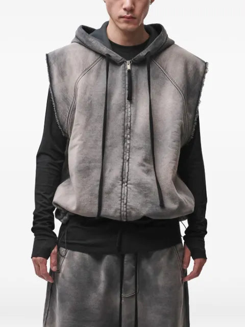 Thom Krom stone-wash hooded vest