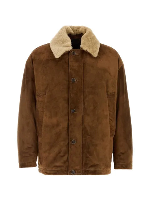 Salvatore Santoro shearling-collar suede jacket