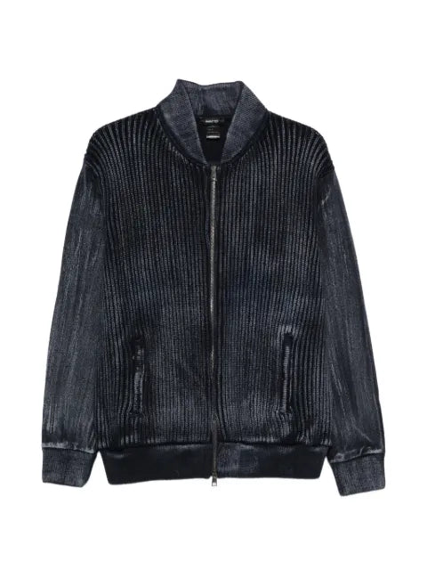 Avant Toi ribbed-knit panelled bomber jacket