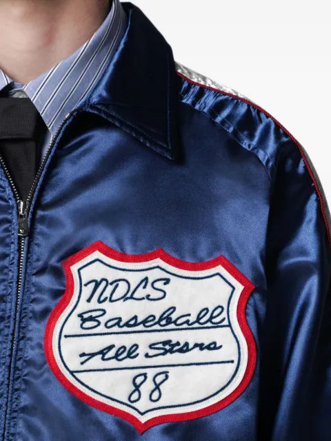 Needles satin logo-patch jacket