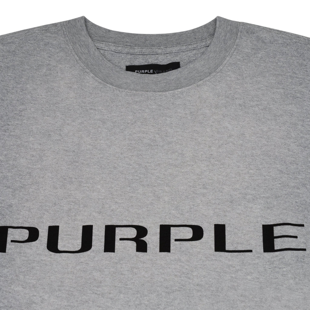 Heather Grey Textured Wordmark T-shirt