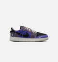 Air Jordan 1 Low OG Big Kids' Lifestyle Shoes - Regency Purple/Vapor Green/Black/Dark Raisin/Daybreak/Light Silver