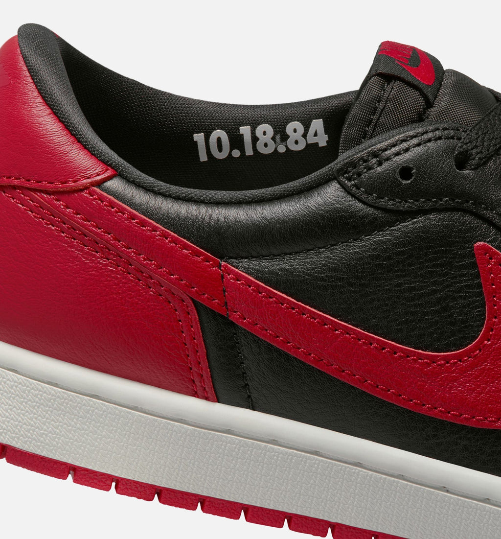 Air Jordan 1 Retro Low OG Mens Lifestyle Shoe - Black/Varsity Red/Summit White